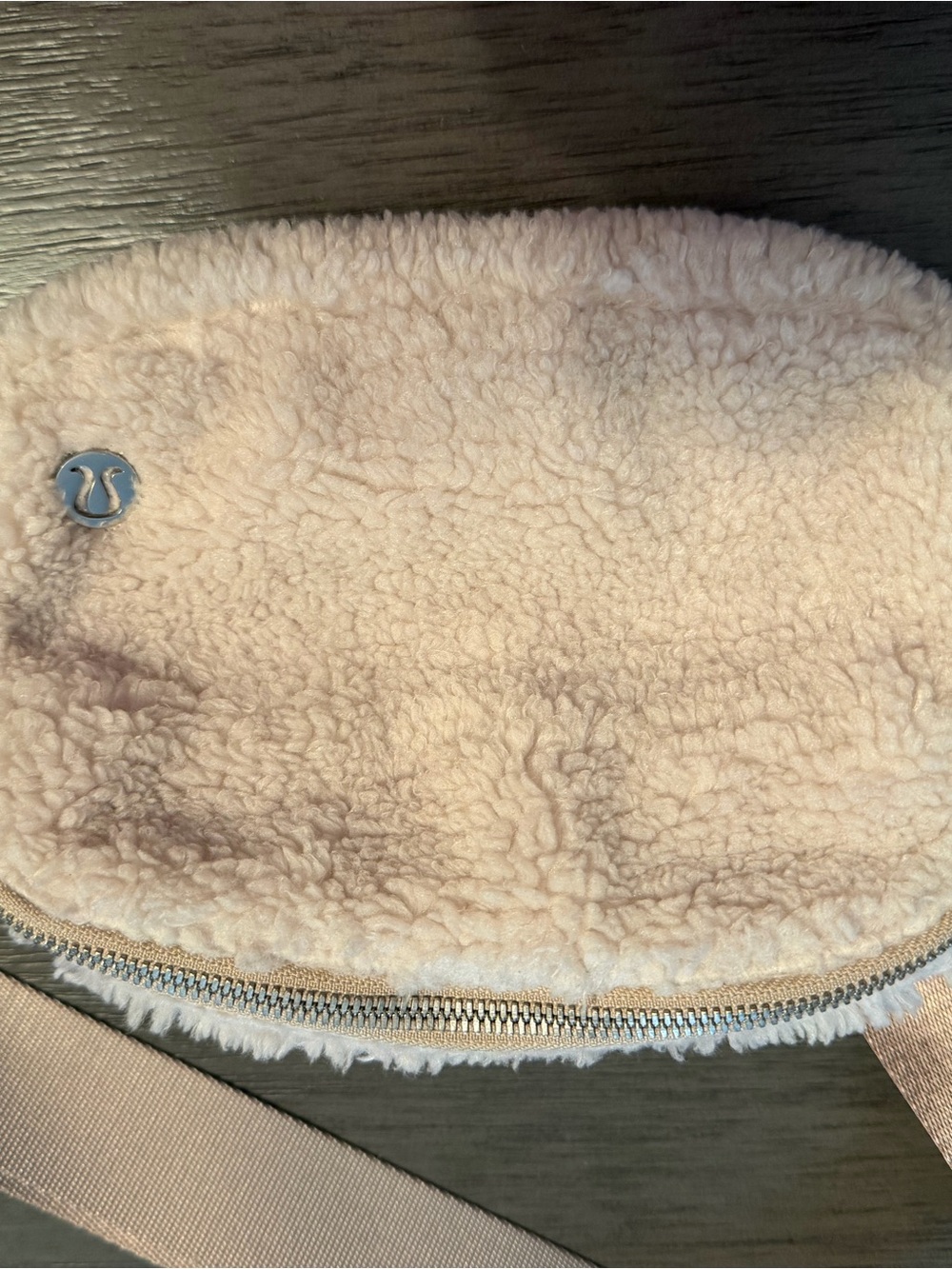 lululemon athletica Cream Sherpa everywhere Crossbody Bag with Zip